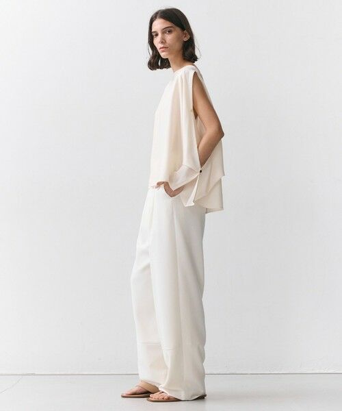 BEIGE, / ベイジ, その他パンツ | GYPSUM / シルキータッチ セミワイドタックパンツ | 詳細5