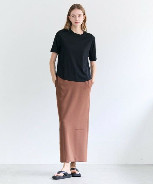 BEIGE, / ベイジ, ミニ・ひざ丈スカート | 【VERY NaVY掲載】GYPSUM / シルキータッチ  Iラインロングスカート | 詳細7