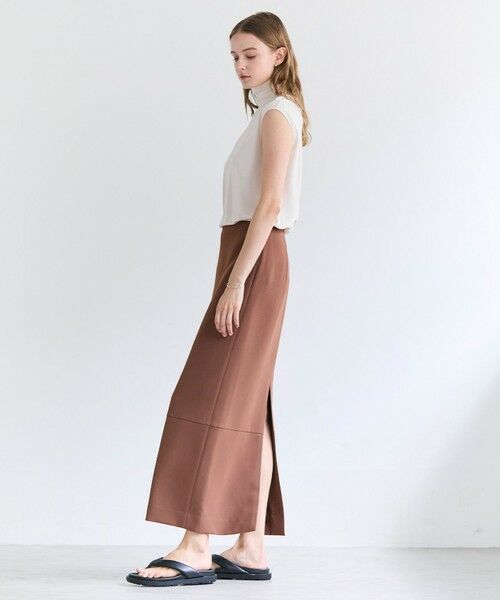 BEIGE, / ベイジ, ミニ・ひざ丈スカート | 【VERY NaVY掲載】GYPSUM / シルキータッチ  Iラインロングスカート | 詳細8