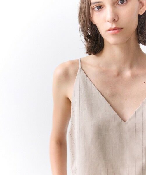 BEIGE, / ベイジ, シャツ・ブラウス | ERYTH / リネンストライプ キャミソール | 詳細3