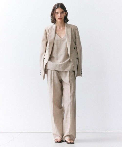 BEIGE, / ベイジ, シャツ・ブラウス | ERYTH / リネンストライプ キャミソール | 詳細6