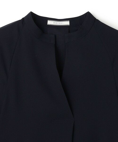 BEIGE, / ベイジ, シャツ・ブラウス | FLEUR / 異素材カフス スタンドカラーブラウス | 詳細6