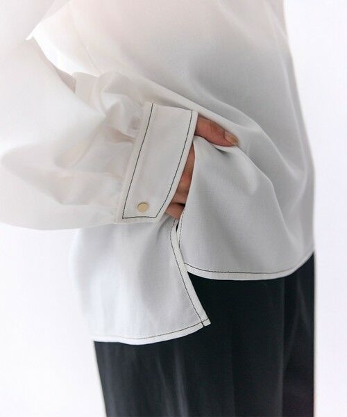 BEIGE, / ベイジ, シャツ・ブラウス | AXI / 刺繍ステッチ ドルマンスタンドブラウス | 詳細2