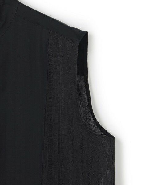 BEIGE, / ベイジ, シャツ・ブラウス | GOSHE / サテン切替 シアースタンドブラウス | 詳細11