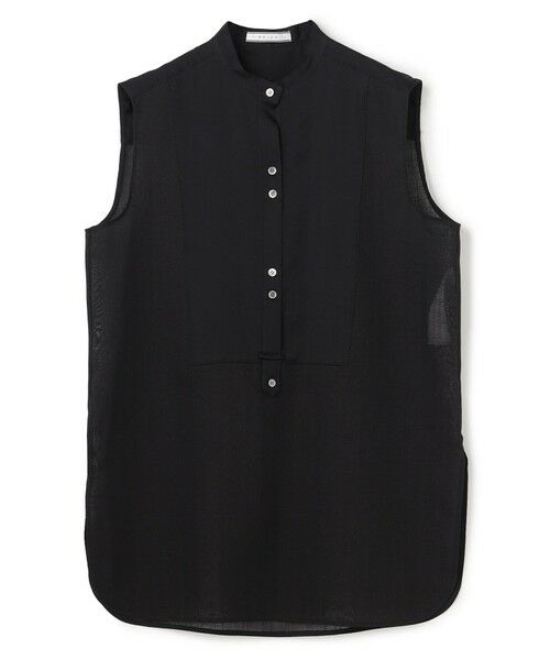 BEIGE, / ベイジ, シャツ・ブラウス | GOSHE / サテン切替 シアースタンドブラウス | 詳細8