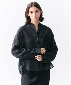 BEIGE, / ベイジ, シャツ・ブラウス | HALITE / リネンシアー オーバーサイズシャツ