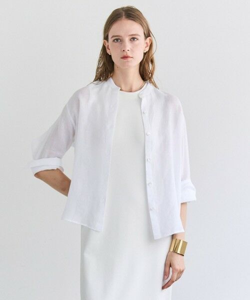 BEIGE, / ベイジ, シャツ・ブラウス | HALITE / リネンシアー オーバーサイズシャツ（White）