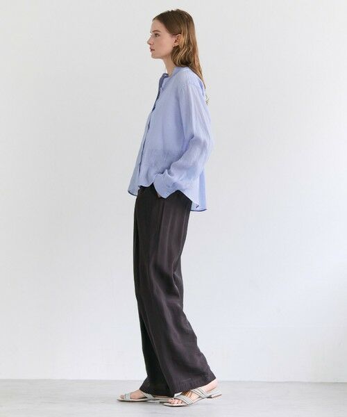 BEIGE, / ベイジ, シャツ・ブラウス | HALITE / リネンシアー オーバーサイズシャツ | 詳細5