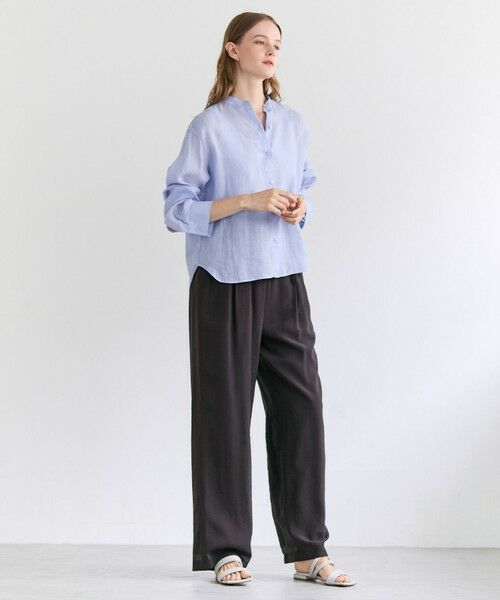 BEIGE, / ベイジ, シャツ・ブラウス | HALITE / リネンシアー オーバーサイズシャツ | 詳細6