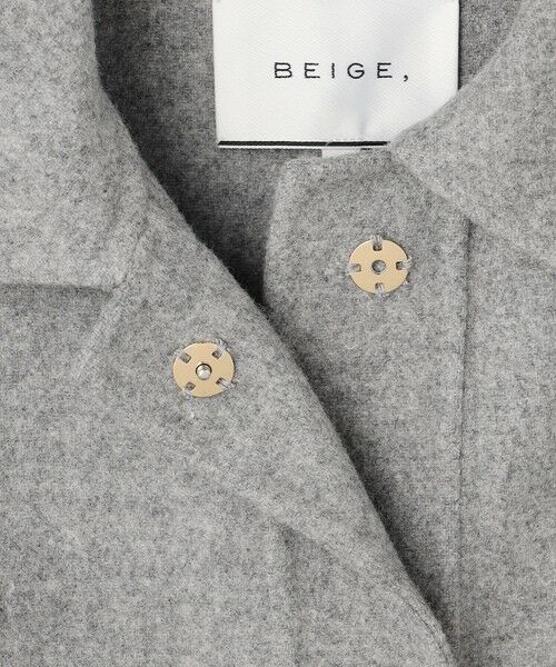 BEIGE, / ベイジ, その他アウター | CHAMPIONNET / ウールメルトン シャツジャケット | 詳細6