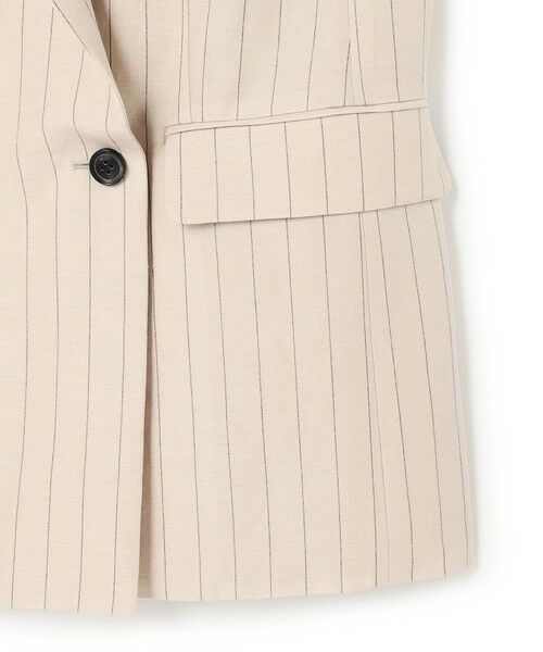 BEIGE, / ベイジ, テーラードジャケット | ERYTH / リネンストライプダブルジャケット | 詳細10