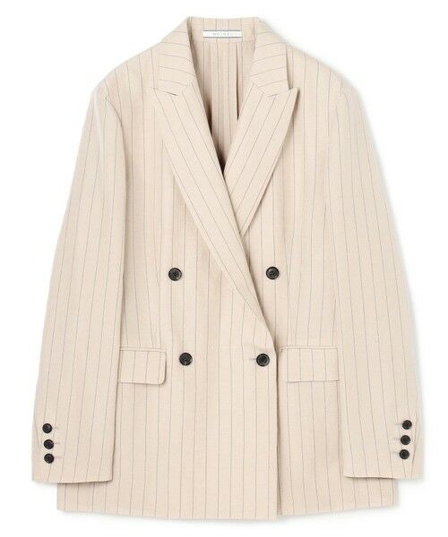 BEIGE, / ベイジ, テーラードジャケット | ERYTH / リネンストライプダブルジャケット | 詳細6