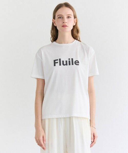 BEIGE, / ベイジ, カットソー | STELLERITE / コットンロゴTシャツ（Off）