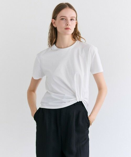 BEIGE, / ベイジ, カットソー | CERUSSITE / フォルムタック ドレープTシャツ（White）