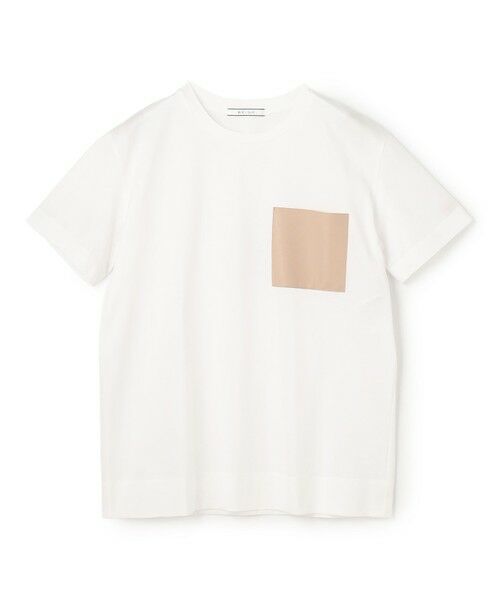 BEIGE, / ベイジ, カットソー | TORENIA / レザーポケットコットンクルーネックTシャツ | 詳細3