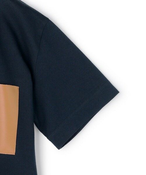 BEIGE, / ベイジ, カットソー | TORENIA / レザーポケットコットンクルーネックTシャツ | 詳細6