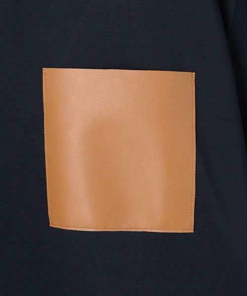 BEIGE, / ベイジ, カットソー | TORENIA / レザーポケットコットンクルーネックTシャツ | 詳細7