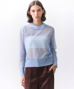 BEIGE, / ベイジ, ニット・セーター | PYRRHOT / シアーコンビ バックスリットプルオーバー