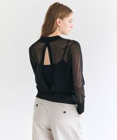 BEIGE, / ベイジ, ニット・セーター | PYRRHOT / シアーコンビ バックスリットプルオーバー