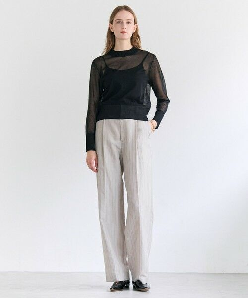 BEIGE, / ベイジ, ニット・セーター | PYRRHOT / シアーコンビ バックスリットプルオーバー | 詳細13