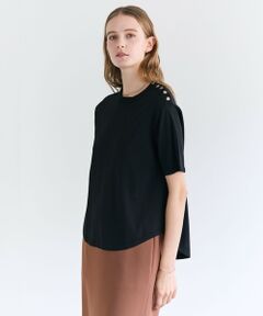 BEIGE, / ベイジ, ニット・セーター | NADIA / ストレッチ メタルボタンニット