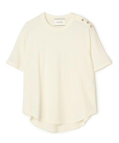 BEIGE, / ベイジ, ニット・セーター | NADIA / ストレッチ メタルボタンニット | 詳細3