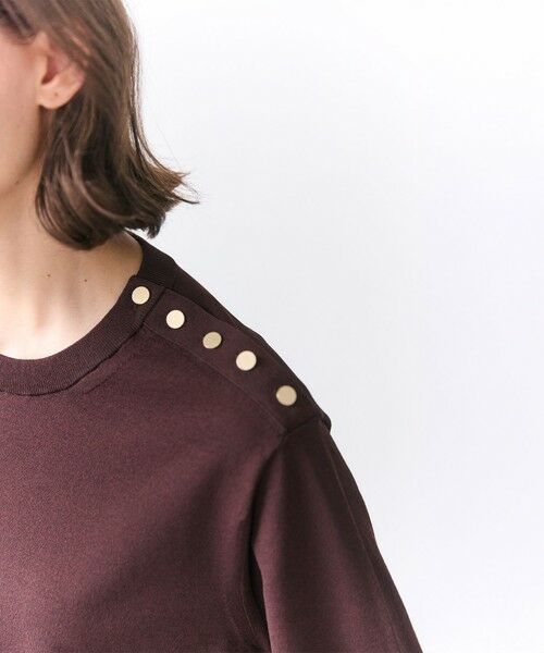 BEIGE, / ベイジ, ニット・セーター | NADIA / ストレッチ メタルボタンニット | 詳細14