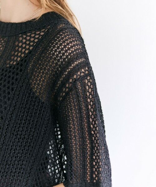 BEIGE, / ベイジ, ニット・セーター | ATACAM / パターンメッシュ ハーフニット | 詳細7