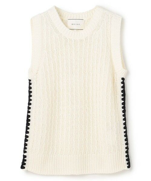 BEIGE, / ベイジ, ニット・セーター | ATACAM / テープヤーン ノースリーブニット | 詳細4