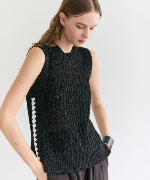 BEIGE, / ベイジ, ニット・セーター | ATACAM / テープヤーン ノースリーブニット | 詳細5