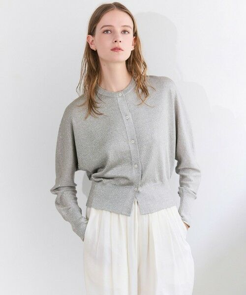 BEIGE, / ベイジ, ニット・セーター | SMITHONITE / リュクスグリッター ドルマンカーディガン（Grayge）