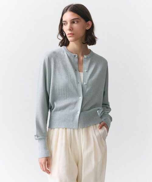 BEIGE, / ベイジ, ニット・セーター | SMITHONITE / リュクスグリッター ドルマンカーディガン（Sax）