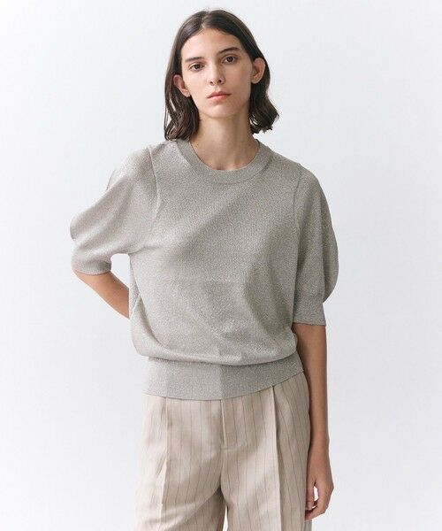 BEIGE, / ベイジ, ニット・セーター | SMITHONITE / リュクスグリッター コクーンプルオーバー（Grayge）