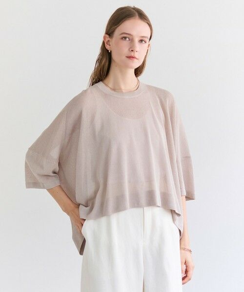 BEIGE, / ベイジ, ニット・セーター | YOOPER / ドライタッチ シアーニット（Flax）