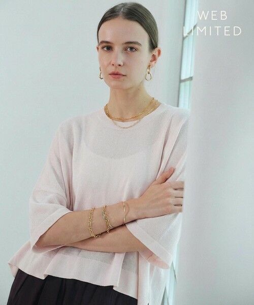 BEIGE, / ベイジ, ニット・セーター | YOOPER / ドライタッチ シアーニット（【WEB限定カラー】 Pink）