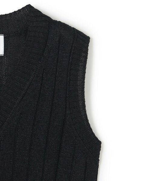 BEIGE, / ベイジ, ニット・セーター | OPTICAL /  ペーパーヤーン Vネックリブニット | 詳細14