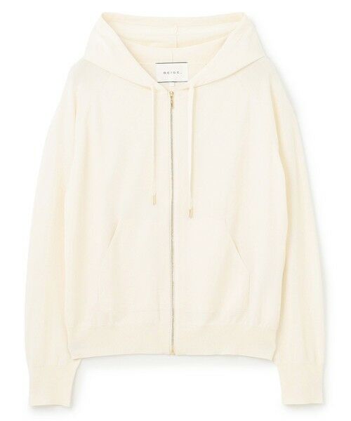 BEIGE, / ベイジ, ニット・セーター | MONSTERA / ストレッチ フーデットニット | 詳細3