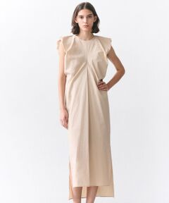 BEIGE, / ベイジ, ロング・マキシ丈ワンピース | MALLOW / コットンタック バルーンスリーブドレス