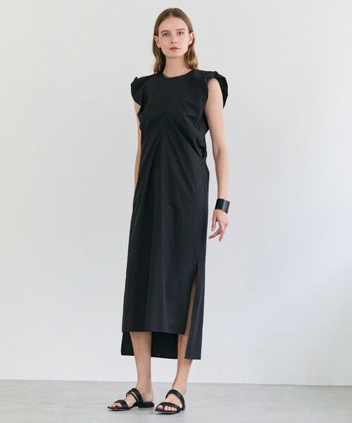 BEIGE, / ベイジ, ロング・マキシ丈ワンピース | MALLOW / コットンタック バルーンスリーブドレス | 詳細5