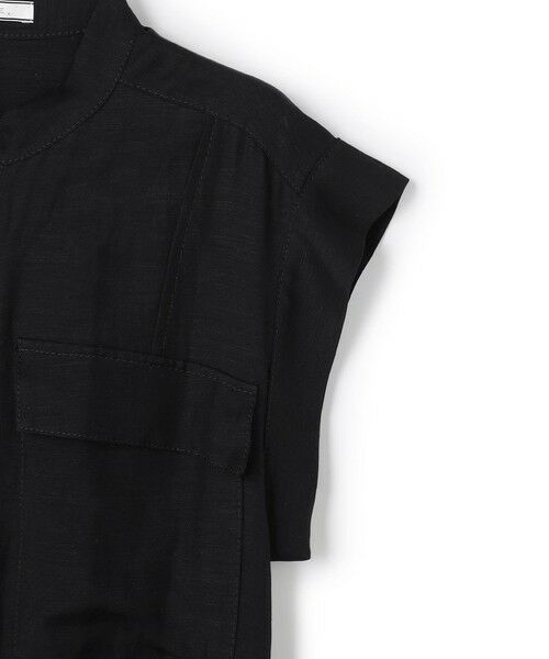 BEIGE, / ベイジ, ロング・マキシ丈ワンピース | BERNARD / リネン混 フロントジップ スタンドカラードレス | 詳細10