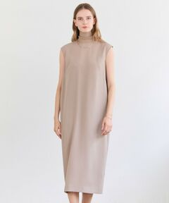 BEIGE, / ベイジ, ロング・マキシ丈ワンピース | FLEUR / 異素材ネック ロングワンピース
