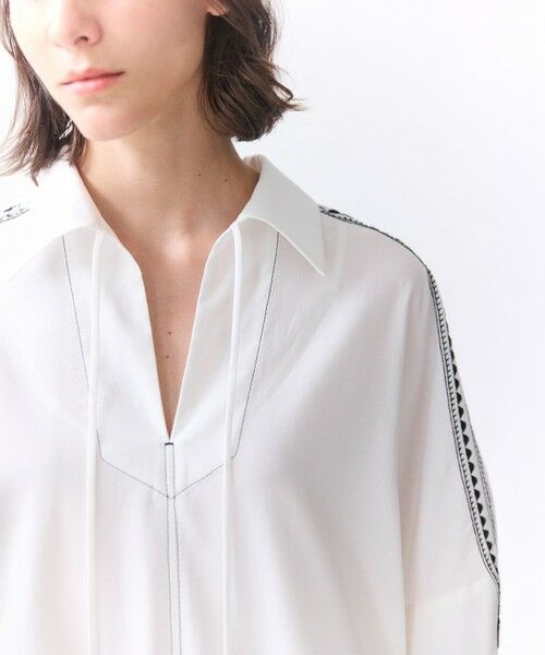 BEIGE, / ベイジ, ドレス | AXI / 刺繍ステッチ ドルマンロングドレス | 詳細4