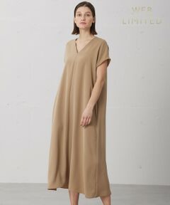 BEIGE, / ベイジ, ロング・マキシ丈ワンピース | VIRGILE / Vネックリラックスワンピース