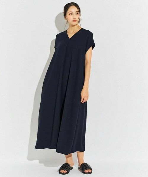 BEIGE, / ベイジ, ロング・マキシ丈ワンピース | VIRGILE / Vネックリラックスワンピース | 詳細12