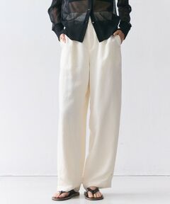BEIGE, / ベイジ, その他パンツ | BERNARD / リネン混 ヘムタグ 2WAYパンツ