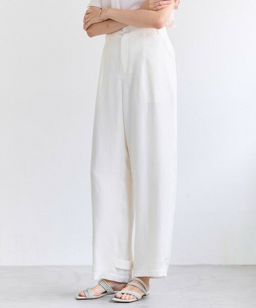 BEIGE, / ベイジ, その他パンツ | BERNARD / リネン混 ヘムタグ 2WAYパンツ | 詳細2