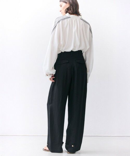 BEIGE, / ベイジ, その他パンツ | BERNARD / リネン混 ヘムタグ 2WAYパンツ | 詳細11