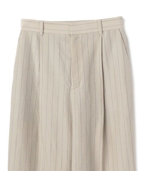 BEIGE, / ベイジ, その他パンツ | ERYTH / リネンストライプ タックワイドパンツ | 詳細12