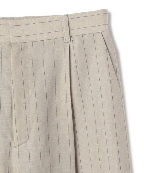 BEIGE, / ベイジ, その他パンツ | ERYTH / リネンストライプ タックワイドパンツ | 詳細13