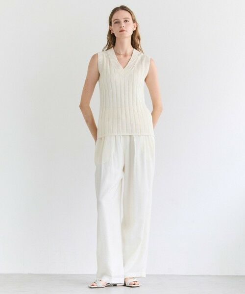 BEIGE, / ベイジ, その他パンツ | SERAPHIN / ライトシアー イージーワイドパンツ | 詳細1